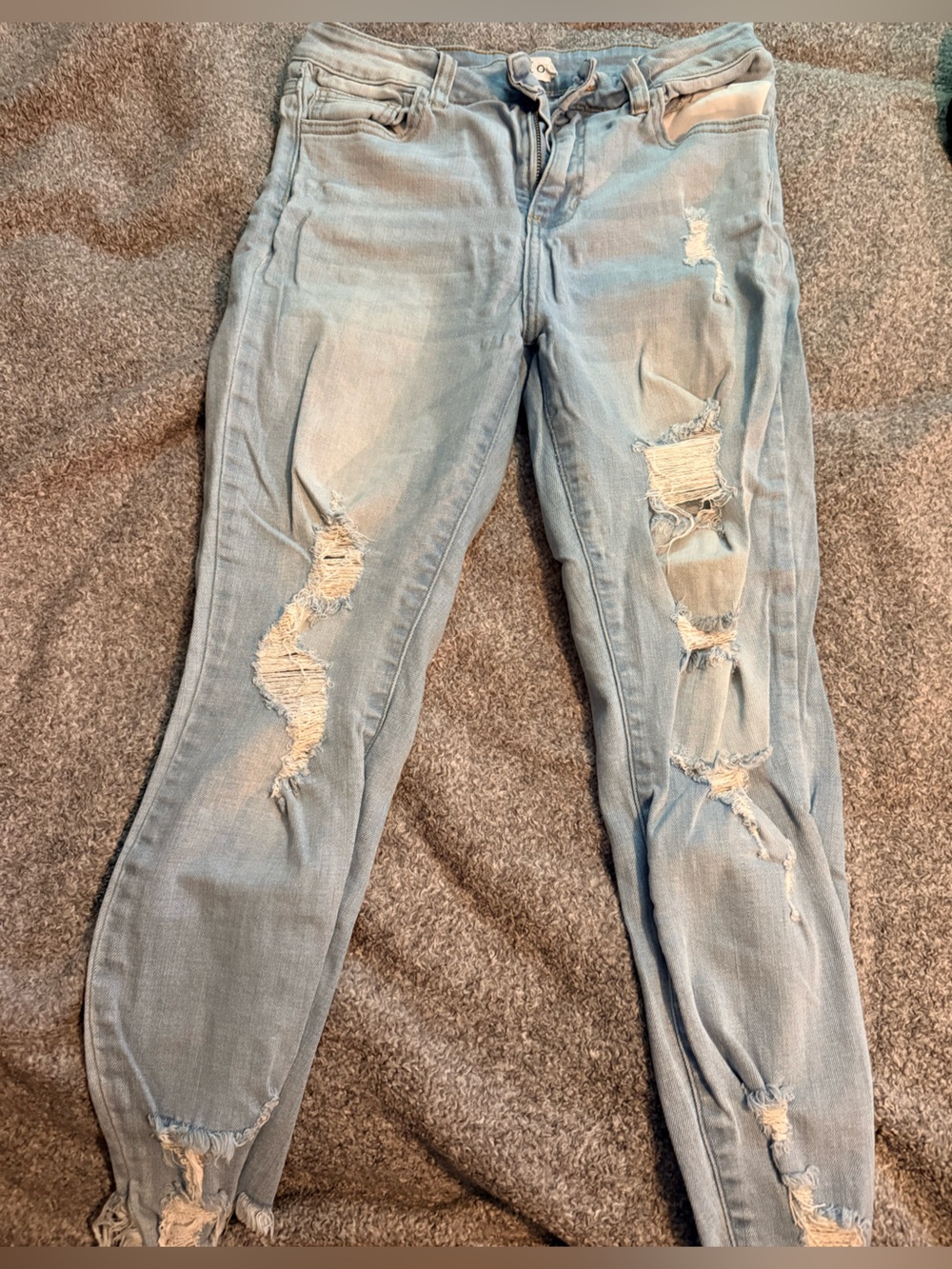 Cello Light Blue Distressed Skinny Jeans